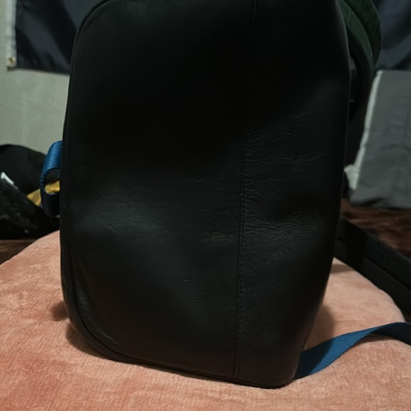 Coach Track Colorblock Leather Backpack Green Brown. - Picture 10 of 11